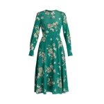 Erdem Floral Crepe De Chine Long Sleeve Midi Dress - Dresses - British Romantic Luxury at Luxury Shoes 