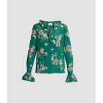 Erdem Floral Crepe De Chine Long Sleeve Shirt - Tops - British Romantic Luxury at Luxury Shoes 