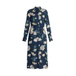 Erdem Floral Crepe Long Sleeve Midi Shirt Dress - Dresses - British Romantic Luxury at Luxury Shoes 
