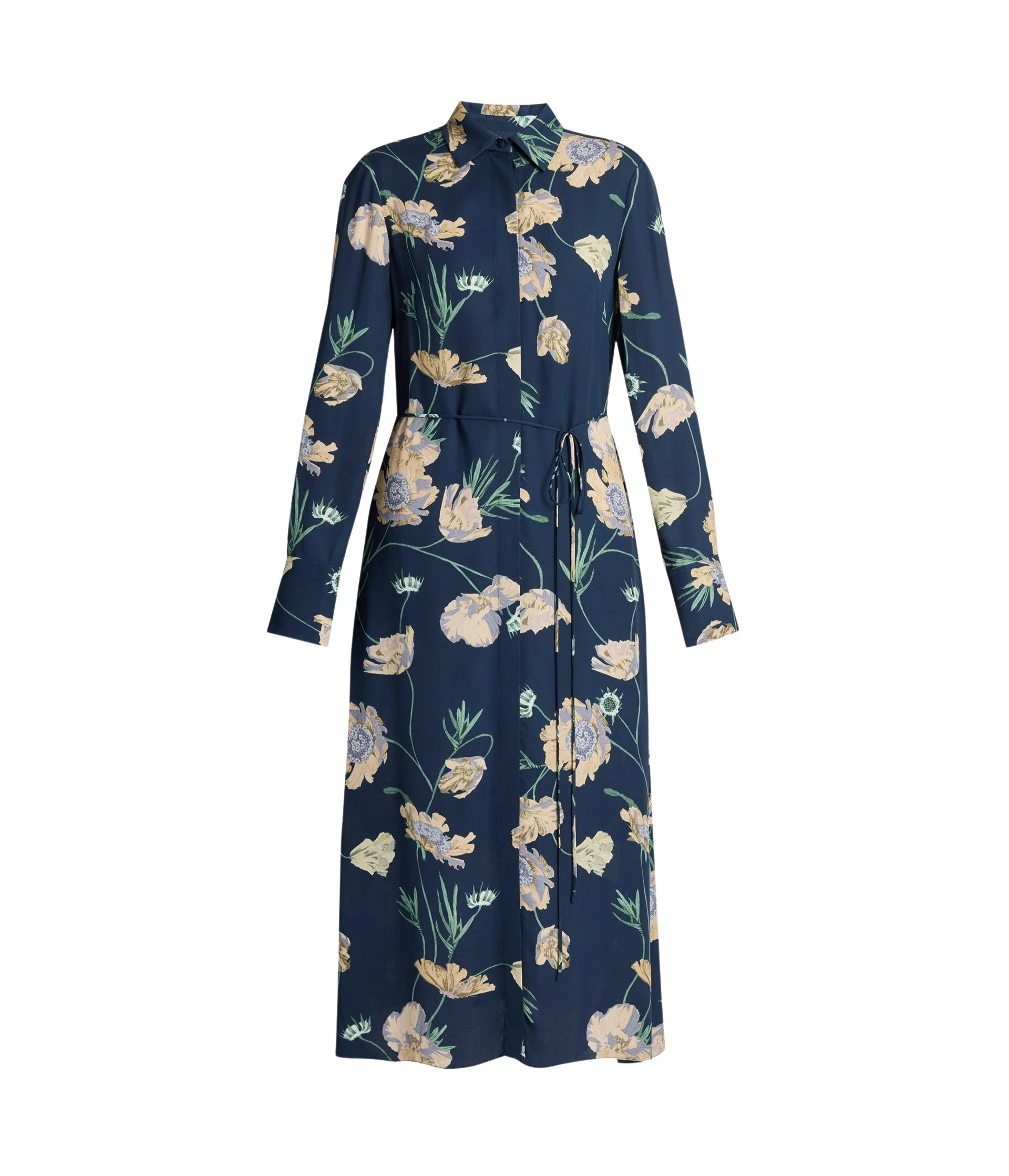 Erdem-Floral-Crepe-Long-Sleeve-Midi-Shirt-Dress-coveti71465_nobg Erdem Floral Crepe Long Sleeve Midi Shirt Dress - Dresses - British Romantic Luxury at Luxury Shoes