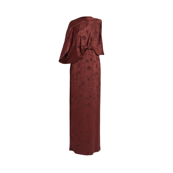 Erdem Floral Creponne Jacquard Drape Gown - Dresses - British Romantic Luxury at Luxury Shoes 