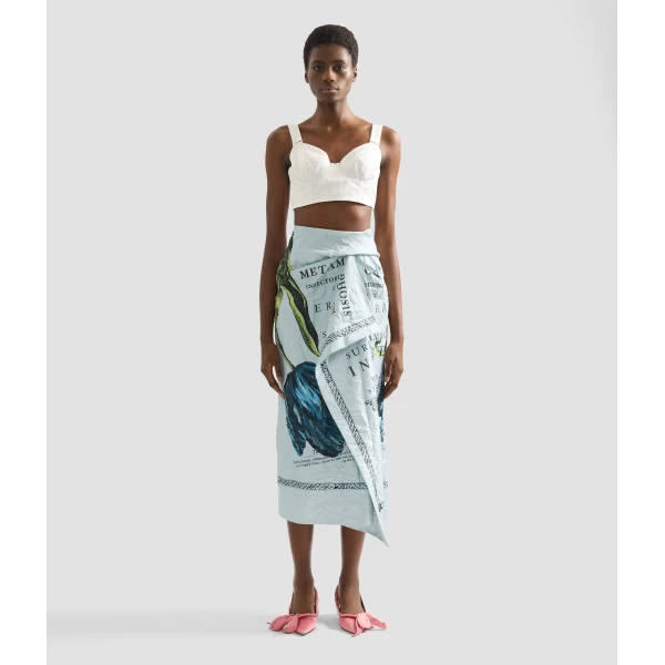 Erdem Floral Crushed Satin Bra Top - Tops - British Romantic Luxury at Luxury Shoes 