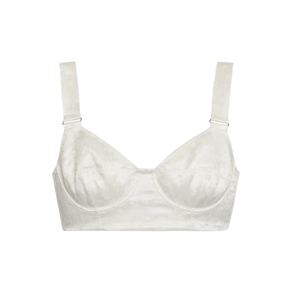 Erdem Floral Crushed Satin Bra Top - Tops - British Romantic Luxury at Luxury Shoes 
