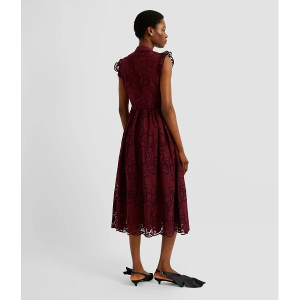 Erdem Floral Cutwork Flared Midi Dress - Dresses - British Romantic Luxury at Luxury Shoes 
