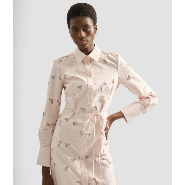 Erdem Floral Cutwork Long Sleeve Midi Dress - Dresses - British Romantic Luxury at Luxury Shoes 
