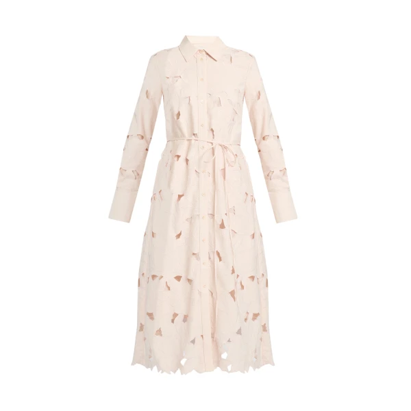 Erdem Floral Cutwork Long Sleeve Midi Dress - Dresses - British Romantic Luxury at Luxury Shoes 