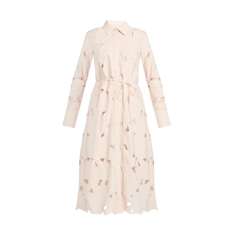 Erdem Floral Cutwork Long Sleeve Midi Dress - Dresses - British Romantic Luxury at Luxury Shoes 