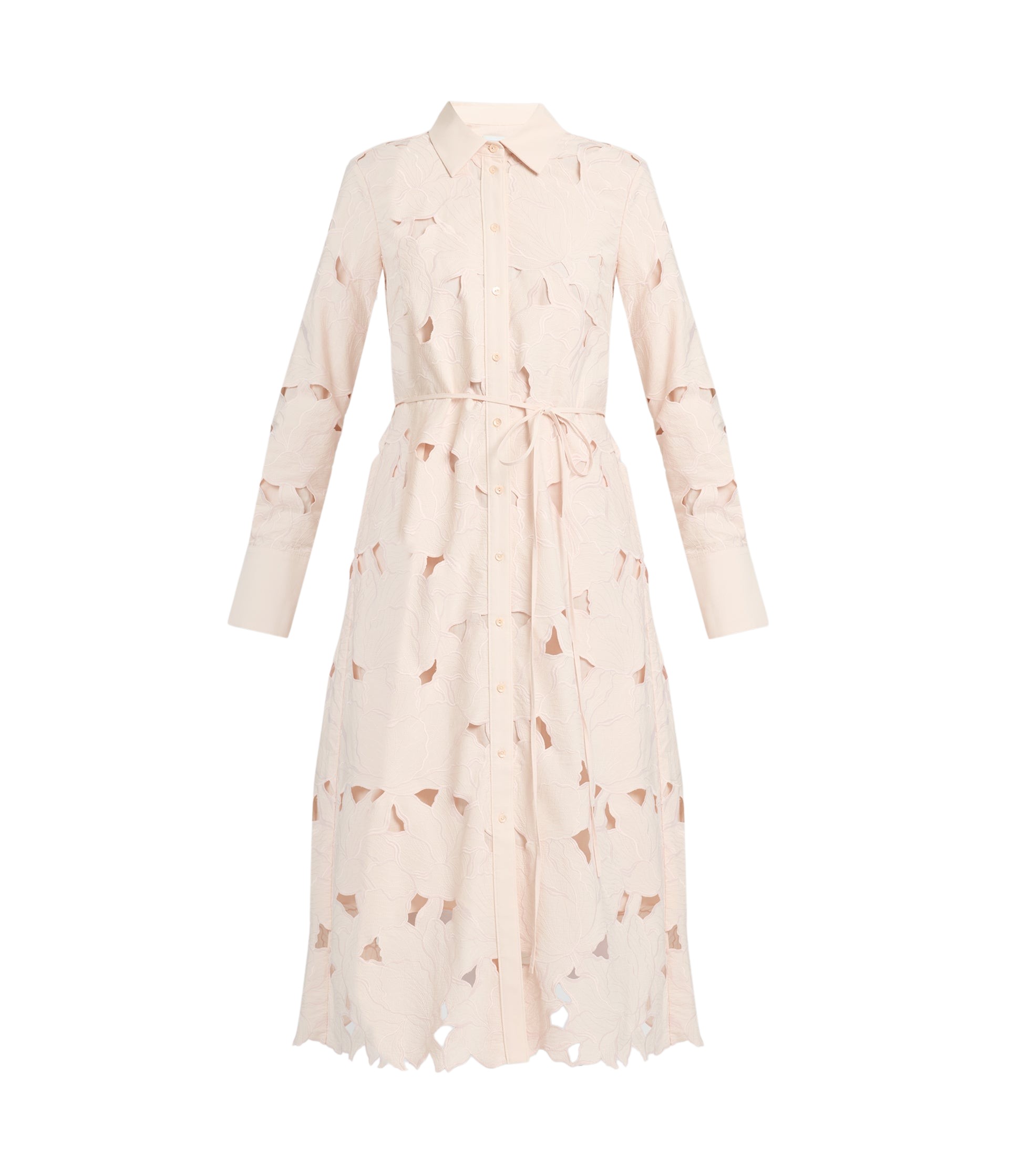Erdem Floral Cutwork Long Sleeve Midi Dress - Dresses - British Romantic Luxury at Luxury Shoes 