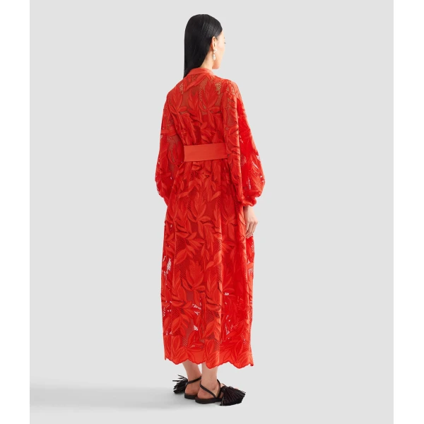 Erdem Floral Cutwork Midi Dress - Dresses - British Romantic Luxury at Luxury Shoes 