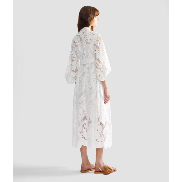 Erdem Floral Cutwork Midi Dress - Dresses - British Romantic Luxury at Luxury Shoes 