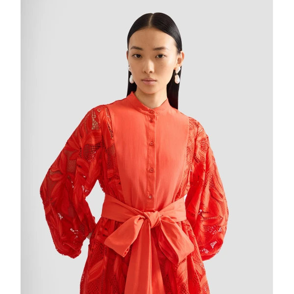 Erdem Floral Cutwork Midi Dress - Dresses - British Romantic Luxury at Luxury Shoes 