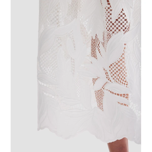 Erdem Floral Cutwork Midi Dress - Dresses - British Romantic Luxury at Luxury Shoes 
