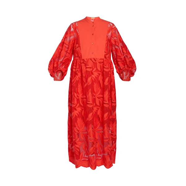 Erdem Floral Cutwork Midi Dress - Dresses - British Romantic Luxury at Luxury Shoes 
