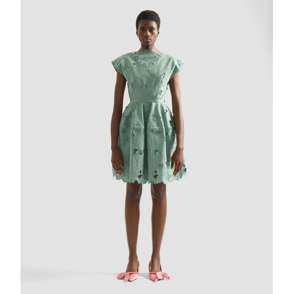 Erdem Floral Cutwork Mini Dress - Dresses - British Romantic Luxury at Luxury Shoes 