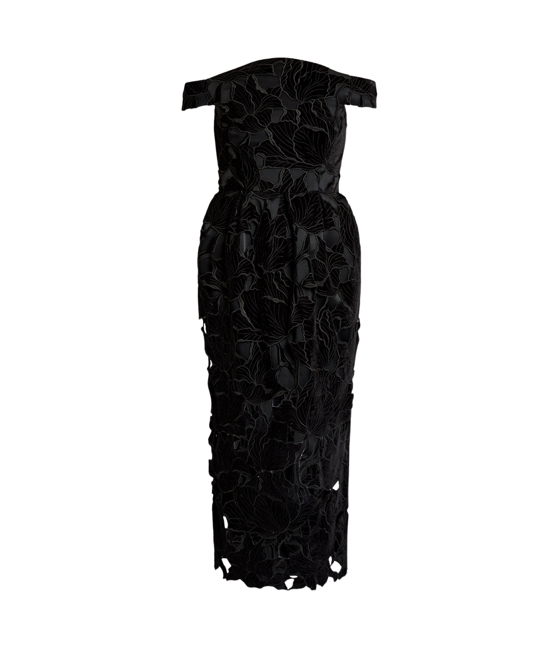 Erdem Floral Cutwork Off The Shoulder Midi Dress - Dresses - British Romantic Luxury at Luxury Shoes 