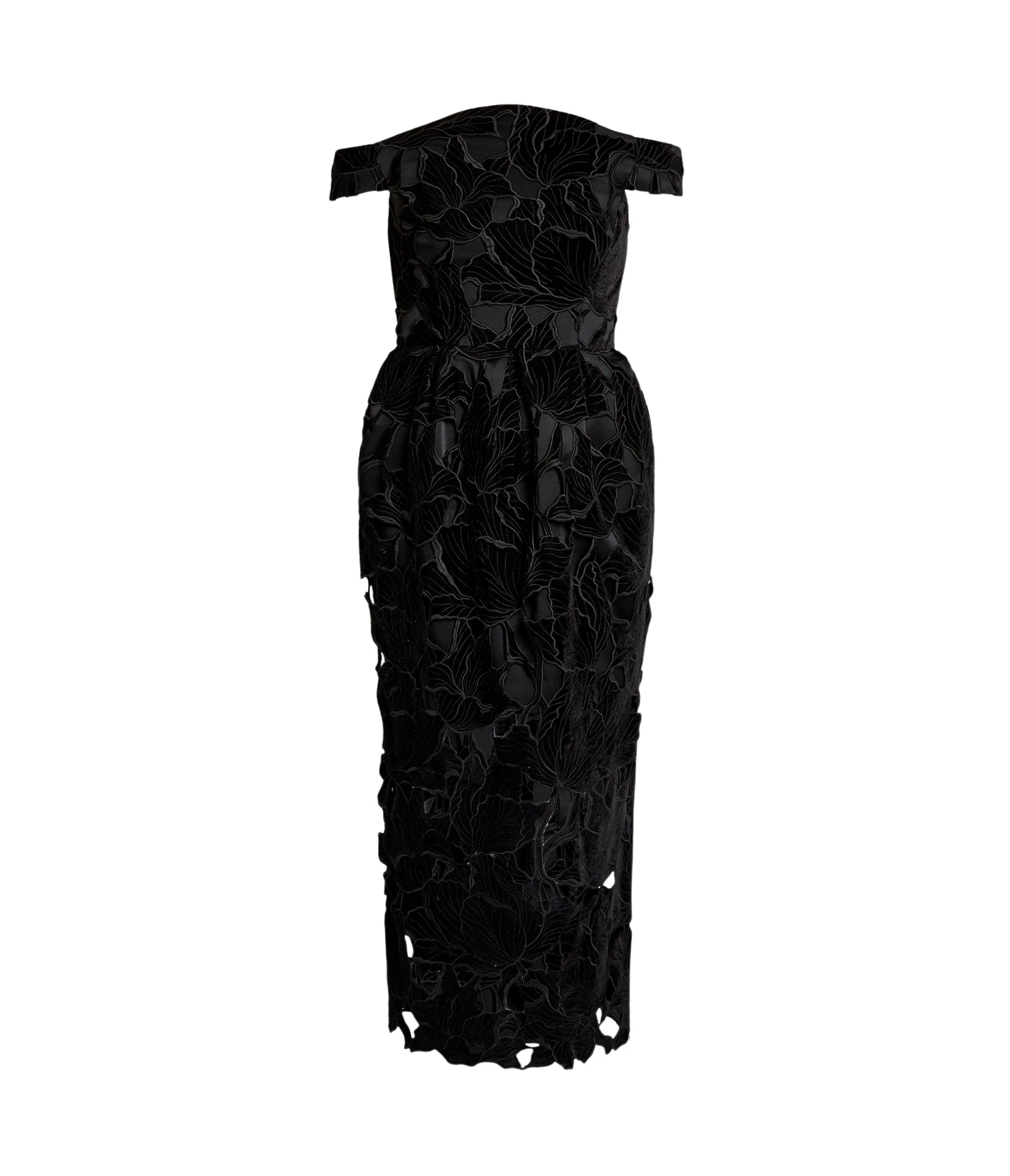 Erdem-Floral-Cutwork-Off-The-Shoulder-Midi-Dress-coveti91920_nobg Erdem Floral Cutwork Off The Shoulder Midi Dress - Dresses - British Romantic Luxury at Luxury Shoes