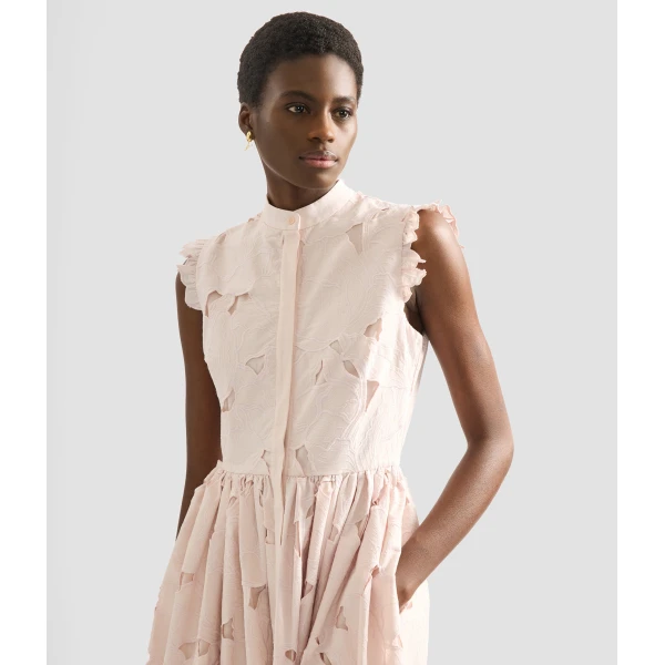 Erdem Floral Cutwork Sleeveless Midi Dress - Dresses - British Romantic Luxury at Luxury Shoes 