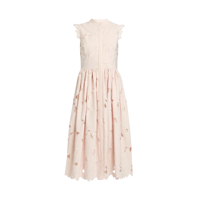 Erdem Floral Cutwork Sleeveless Midi Dress - Dresses - British Romantic Luxury at Luxury Shoes 