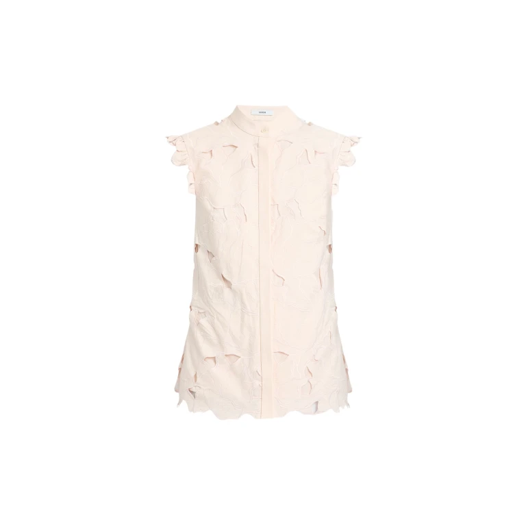 Erdem Floral Cutwork Sleeveless Shirt - Tops - British Romantic Luxury at Luxury Shoes 