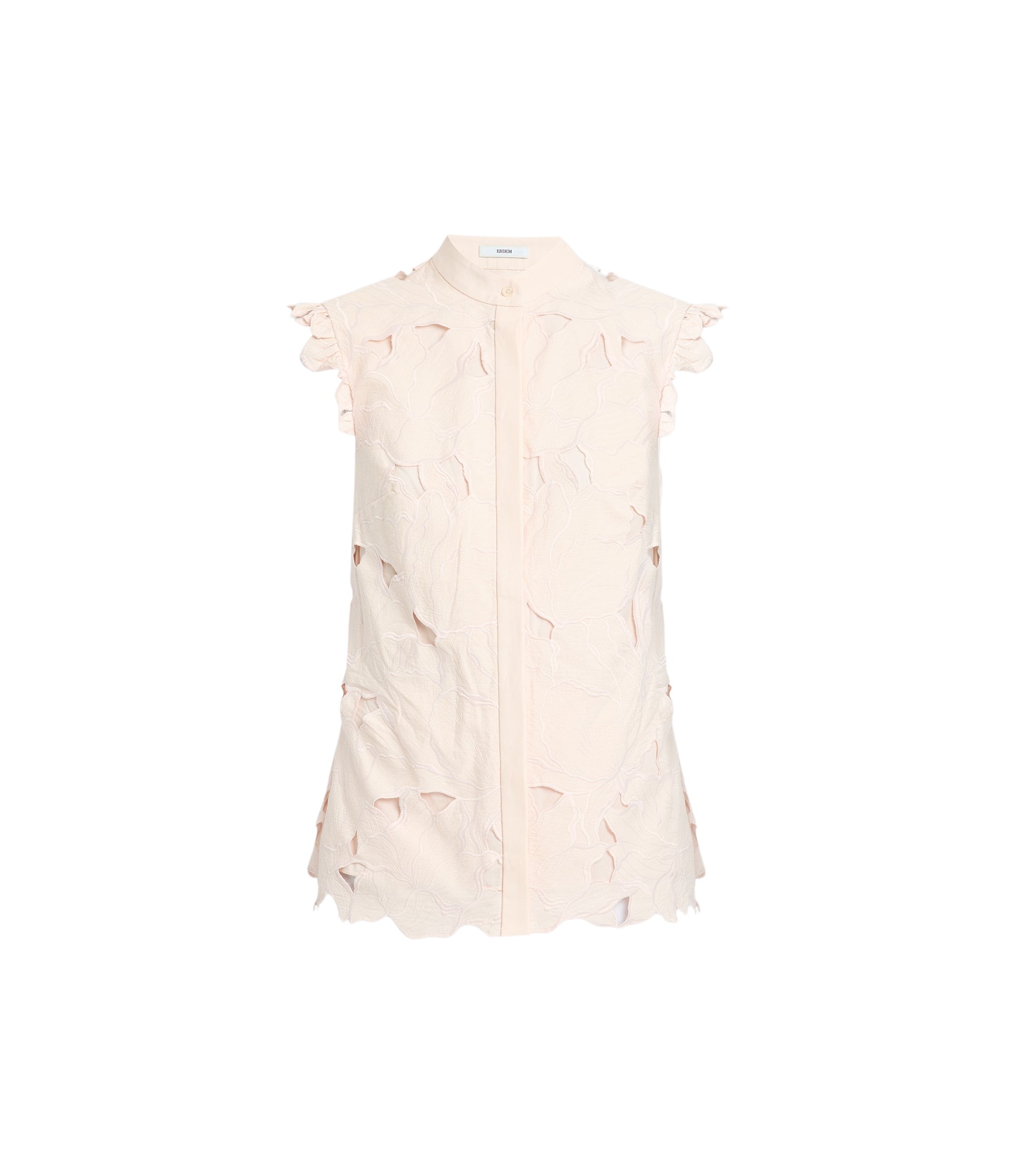 Erdem Floral Cutwork Sleeveless Shirt - Tops - British Romantic Luxury at Luxury Shoes 