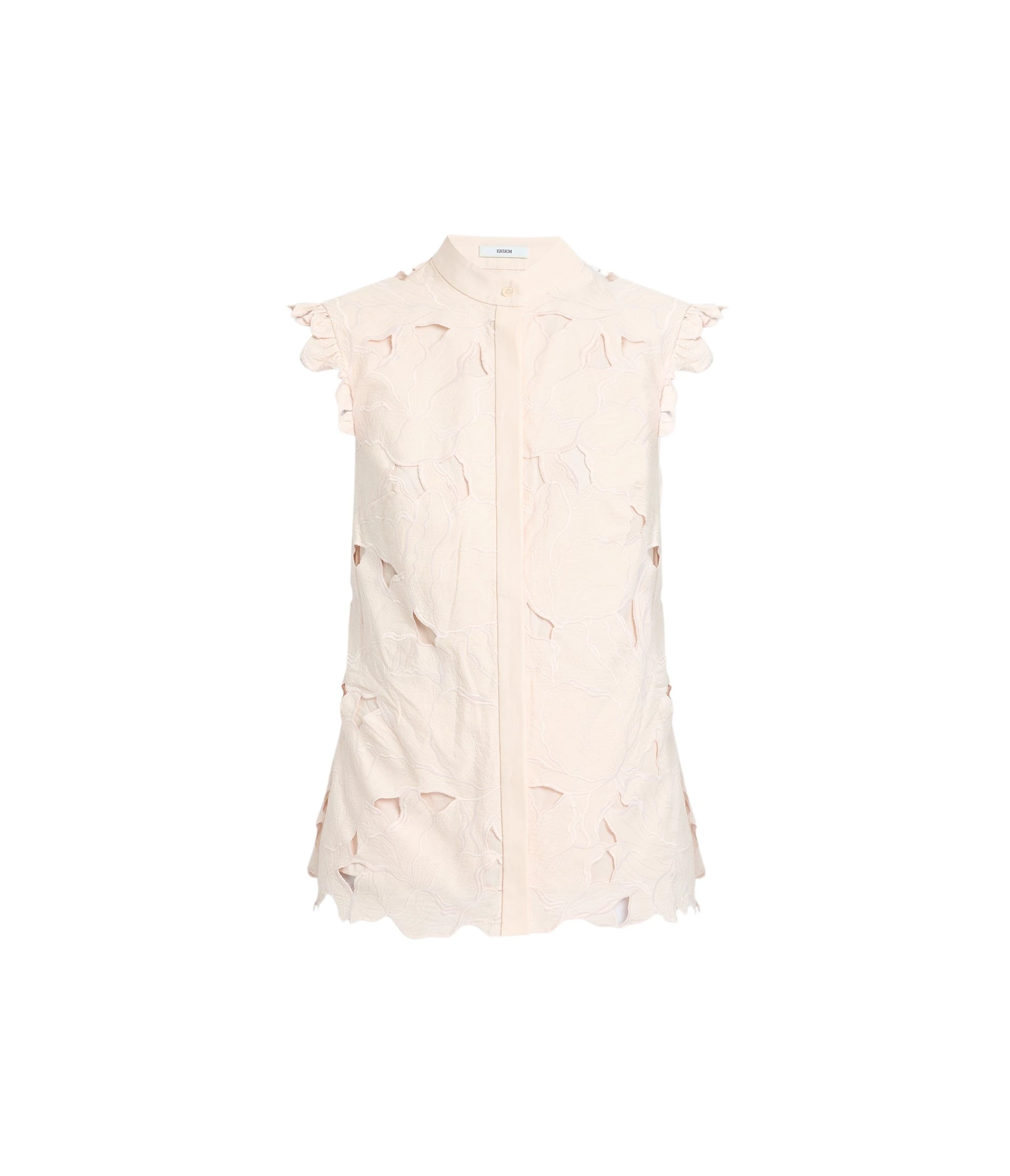 Erdem-Floral-Cutwork-Sleeveless-Shirt-coveti11798_nobg Erdem Floral Cutwork Sleeveless Shirt - Tops - British Romantic Luxury at Luxury Shoes