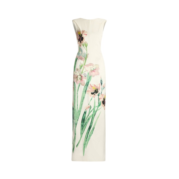 Erdem Floral Duchess Drape Gown - Dresses - British Romantic Luxury at Luxury Shoes 