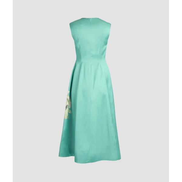 Erdem Floral Duchess Sleeveless Midi Dress - Dresses - British Romantic Luxury at Luxury Shoes 