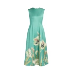 Erdem Floral Duchess Sleeveless Midi Dress - Dresses - British Romantic Luxury at Luxury Shoes 
