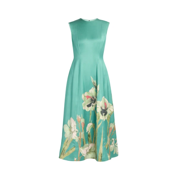Erdem Floral Duchess Sleeveless Midi Dress - Dresses - British Romantic Luxury at Luxury Shoes 