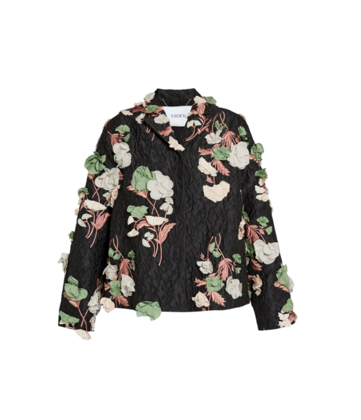 Erdem Floral Embroidered Cloque Jacket - Jackets - British Romantic Luxury at Luxury Shoes 
