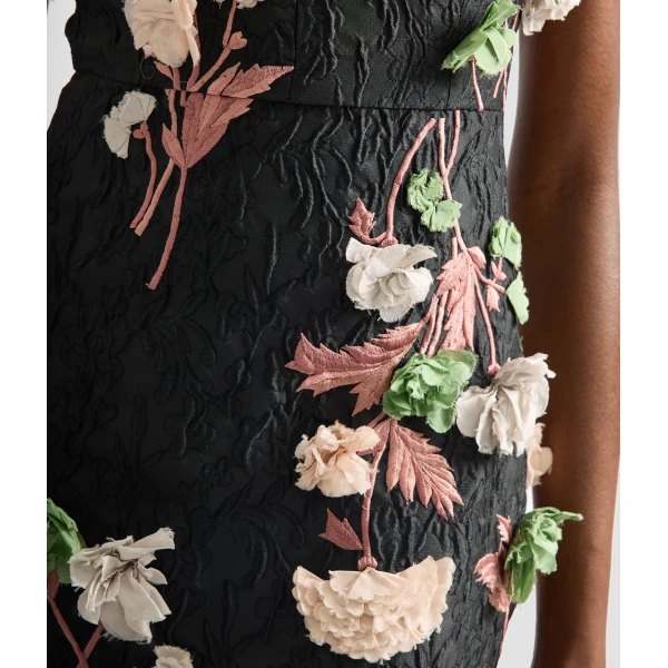 Erdem Floral Embroidered Cloque Sleeveless Midi Dress - Dresses - British Romantic Luxury at Luxury Shoes 