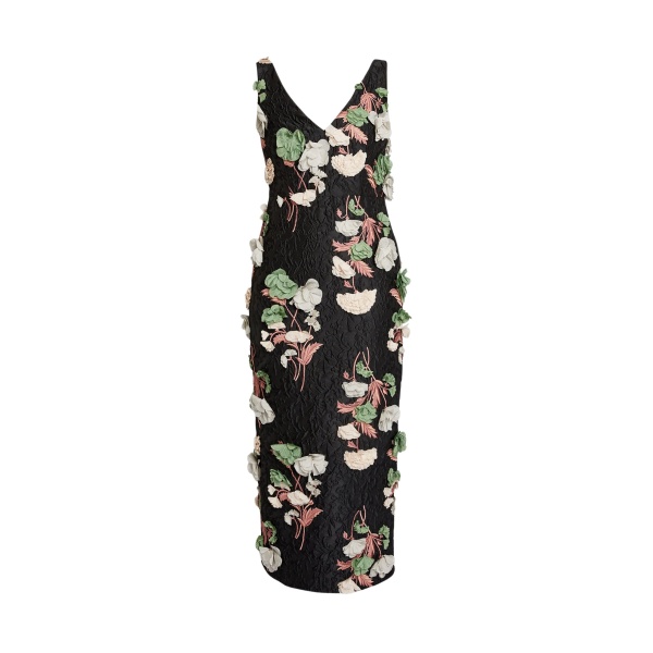 Erdem Floral Embroidered Cloque Sleeveless Midi Dress - Dresses - British Romantic Luxury at Luxury Shoes 