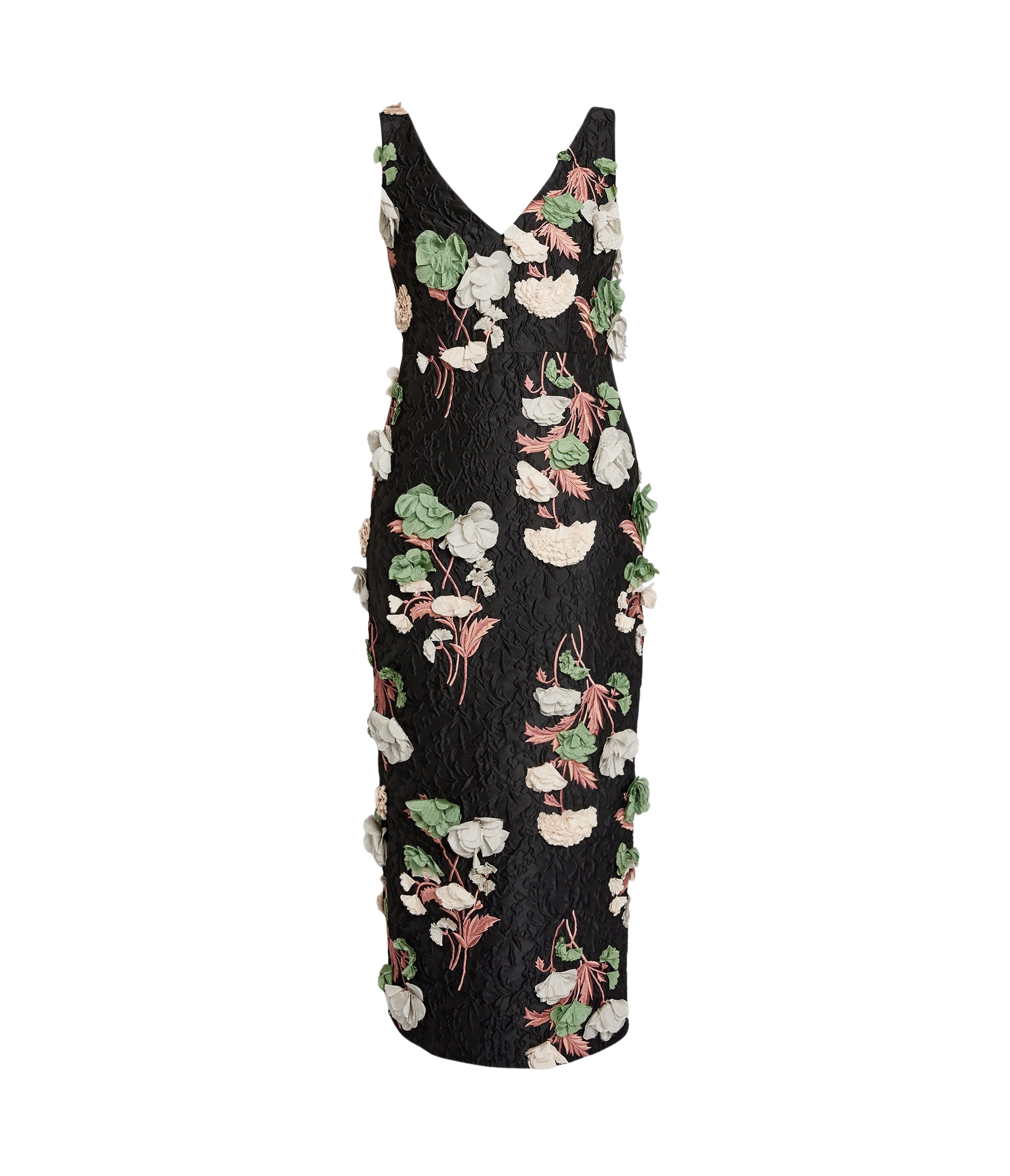 Erdem Floral Embroidered Cloque Sleeveless Midi Dress - Dresses - British Romantic Luxury at Luxury Shoes 
