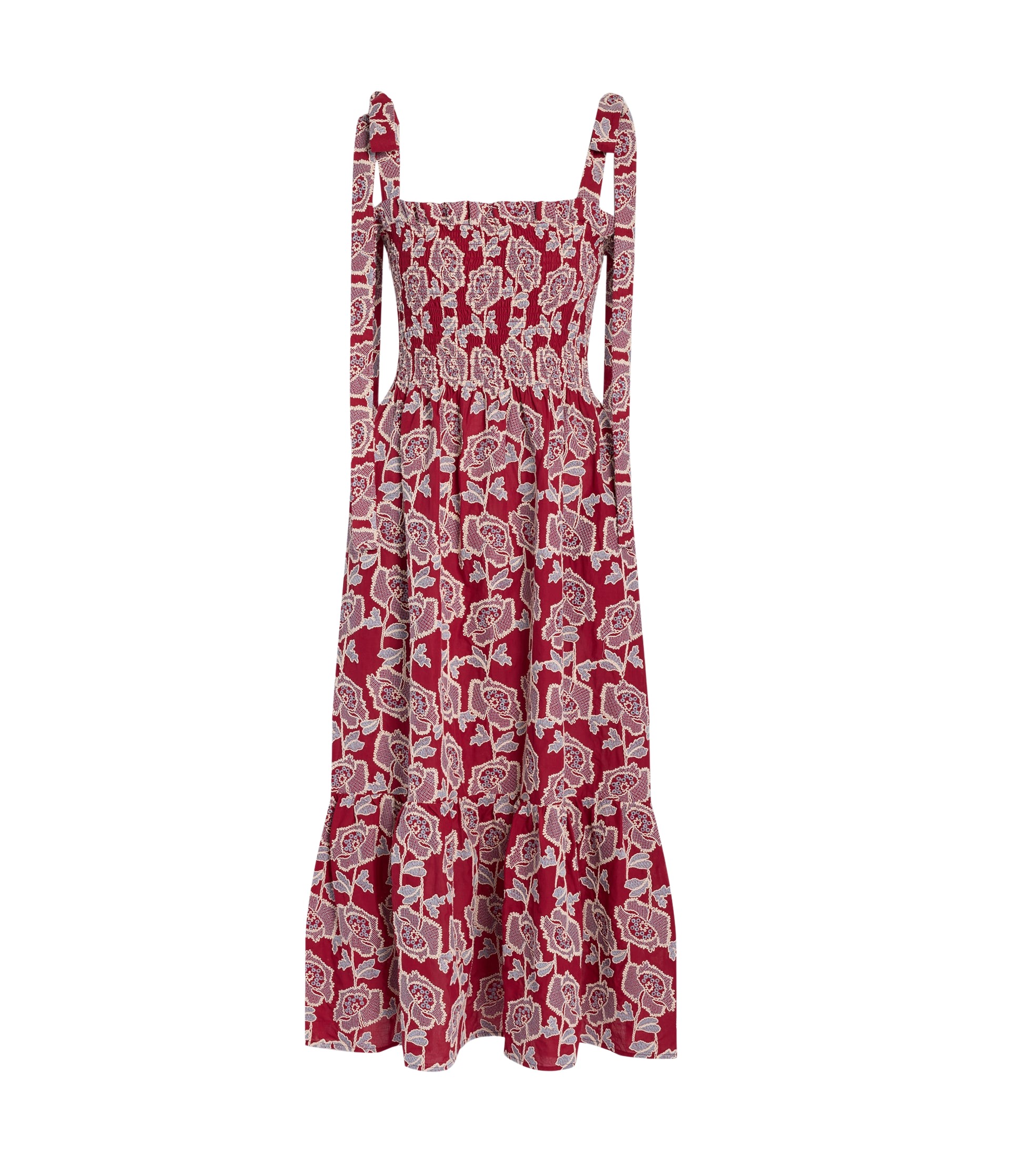 Erdem Floral Embroidered Cotton Sleeveless Midi Dress - Dresses - British Romantic Luxury at Luxury Shoes 