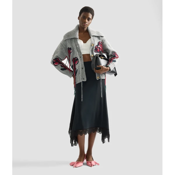 Erdem Floral Embroidered Knit Cardigan - Knitwear - British Romantic Luxury at Luxury Shoes 