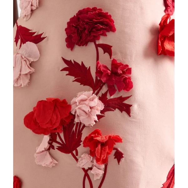 Erdem Floral Embroidered Mikado Sleeveless Midi Dress - Dresses - British Romantic Luxury at Luxury Shoes 