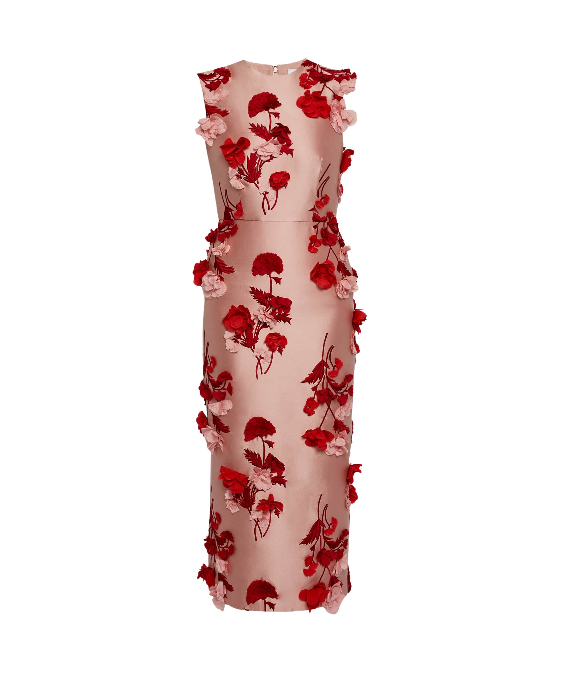 Erdem Floral Embroidered Mikado Sleeveless Midi Dress - Dresses - British Romantic Luxury at Luxury Shoes 