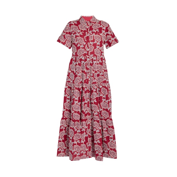 Erdem Floral Embroidered Tiered Midi Dress - Dresses - British Romantic Luxury at Luxury Shoes 