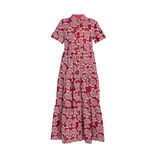 Erdem Floral Embroidered Tiered Midi Dress - Dresses - British Romantic Luxury at Luxury Shoes 