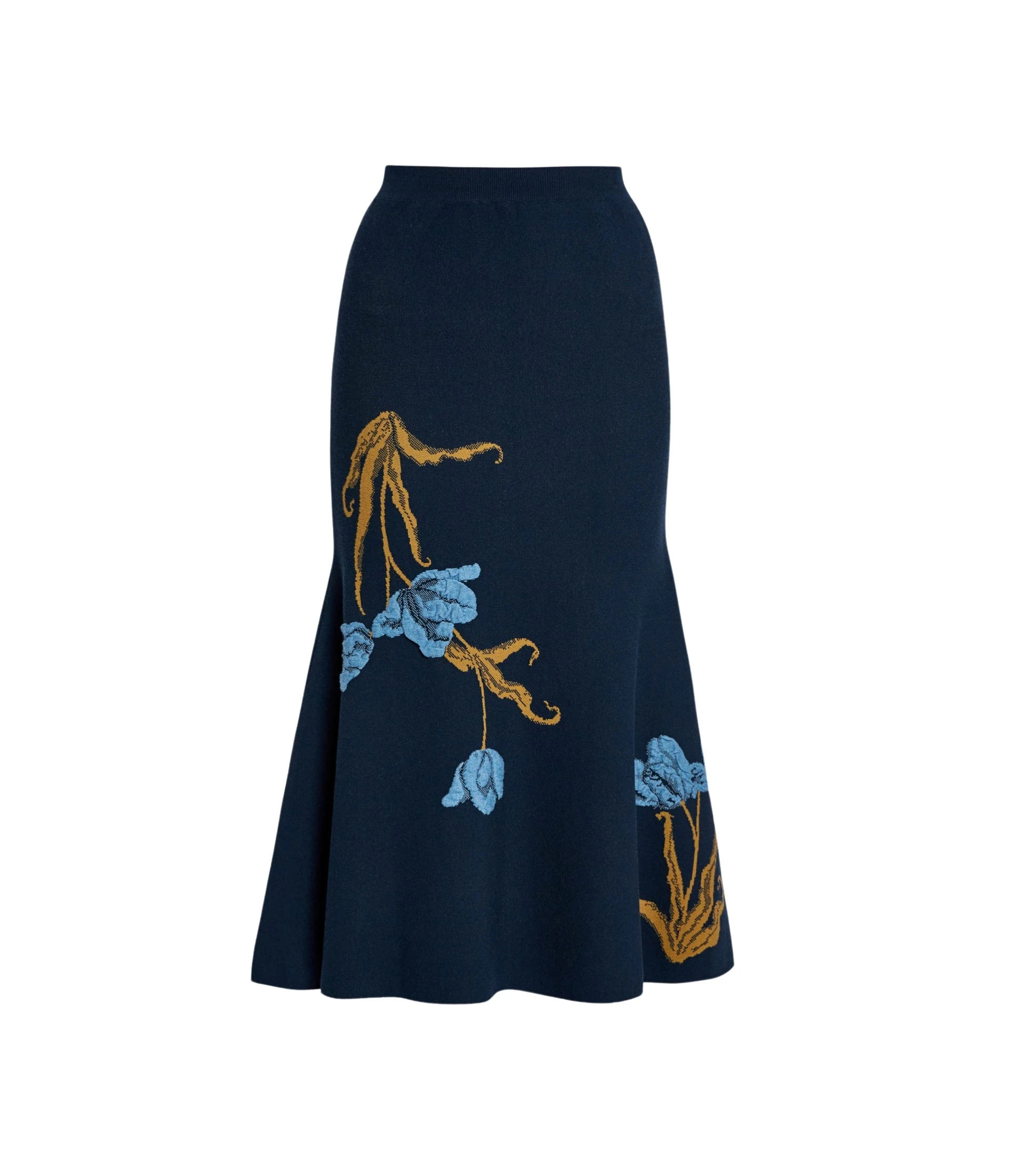 Erdem-Floral-Jacquard-A-Line-Knit-Skirt-coveti-257537_nobg Erdem Floral Jacquard A Line Knit Skirt - Skirts - British Romantic Luxury at Luxury Shoes