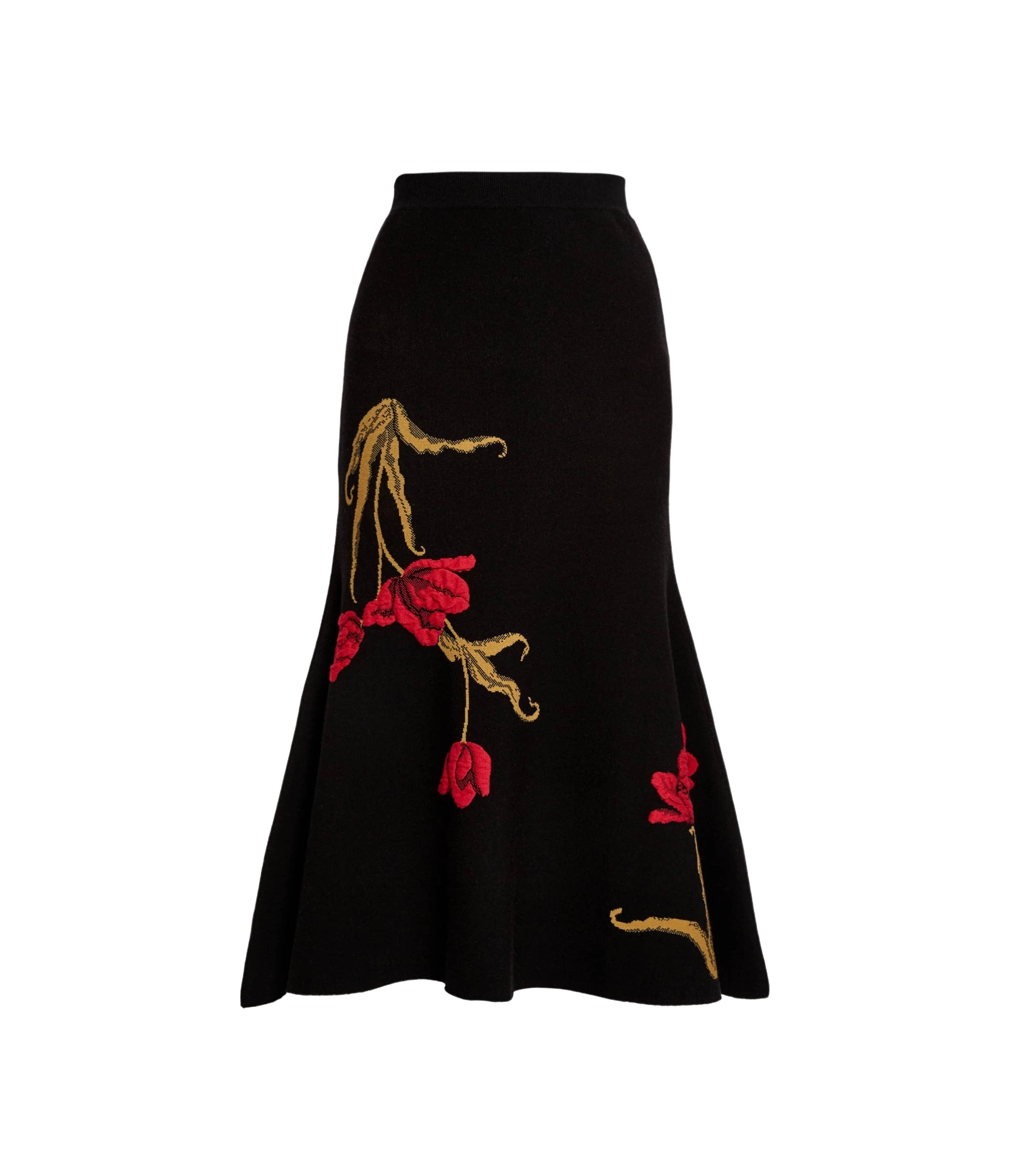 Erdem-Floral-Jacquard-A-Line-Knit-Skirt-coveti24341_nobg Erdem Floral Jacquard A Line Knit Skirt - Skirts - British Romantic Luxury at Luxury Shoes