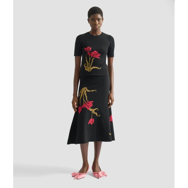 Erdem Floral Jacquard Knit Jumper - Knitwear - British Romantic Luxury at Luxury Shoes 