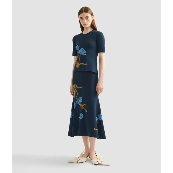 Erdem Floral Jacquard Knit Jumper - Knitwear - British Romantic Luxury at Luxury Shoes 