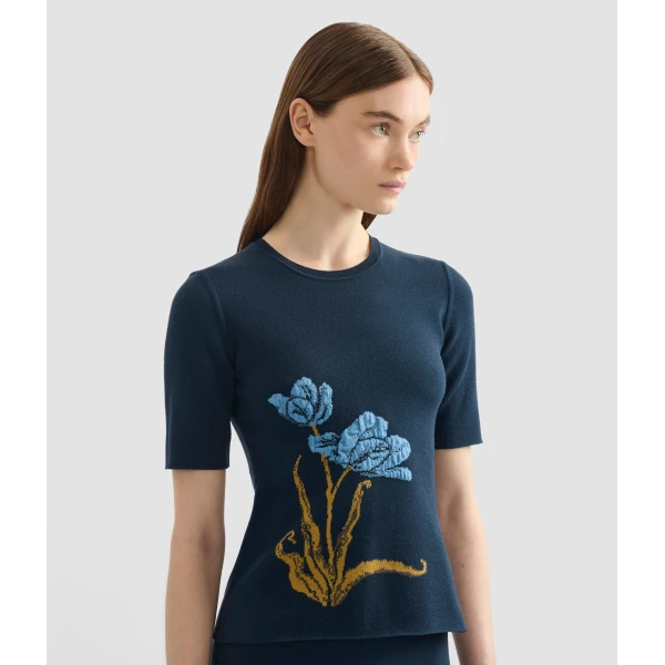 Erdem Floral Jacquard Knit Jumper - Knitwear - British Romantic Luxury at Luxury Shoes 