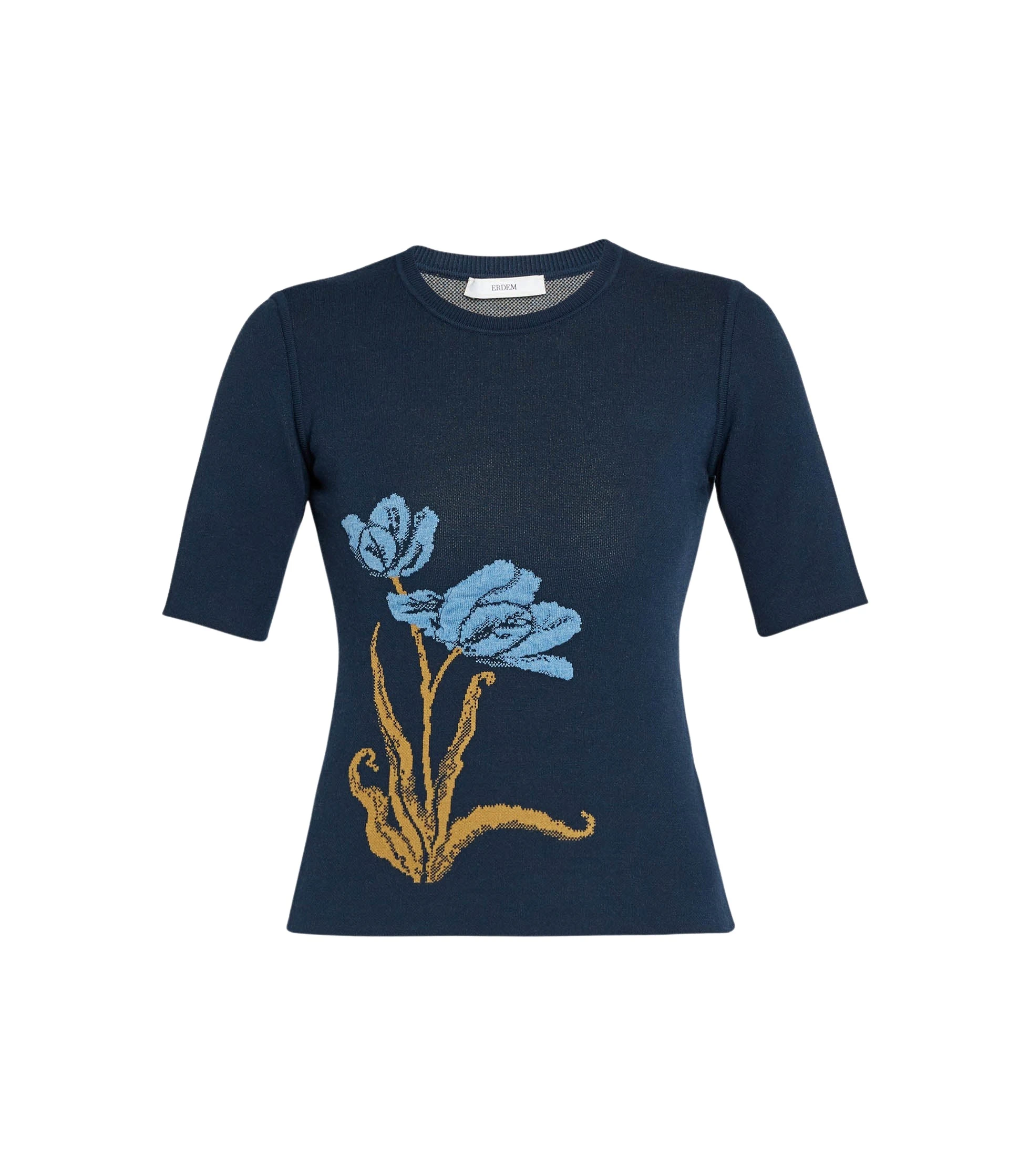 Erdem-Floral-Jacquard-Knit-Jumper-coveti30305_nobg Erdem Floral Jacquard Knit Jumper - Knitwear - British Romantic Luxury at Luxury Shoes
