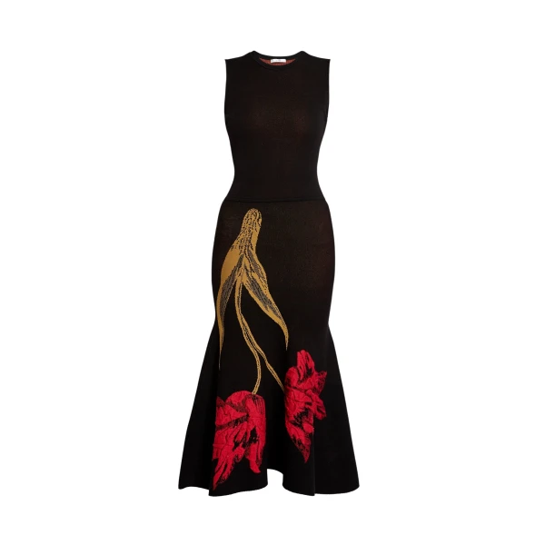 Erdem Floral Jacquard Sleeveless Knit Dress - Dresses - British Romantic Luxury at Luxury Shoes 