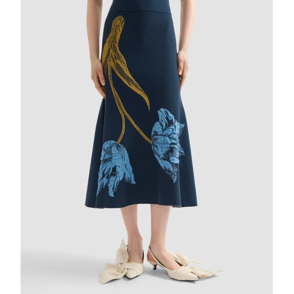 Erdem Floral Jacquard Sleeveless Knit Dress - Dresses - British Romantic Luxury at Luxury Shoes 