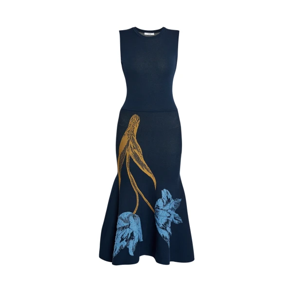 Erdem Floral Jacquard Sleeveless Knit Dress - Dresses - British Romantic Luxury at Luxury Shoes 