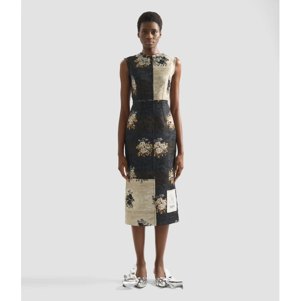 Erdem Floral Jacquard Sleeveless Midi Dress - Dresses - British Romantic Luxury at Luxury Shoes 