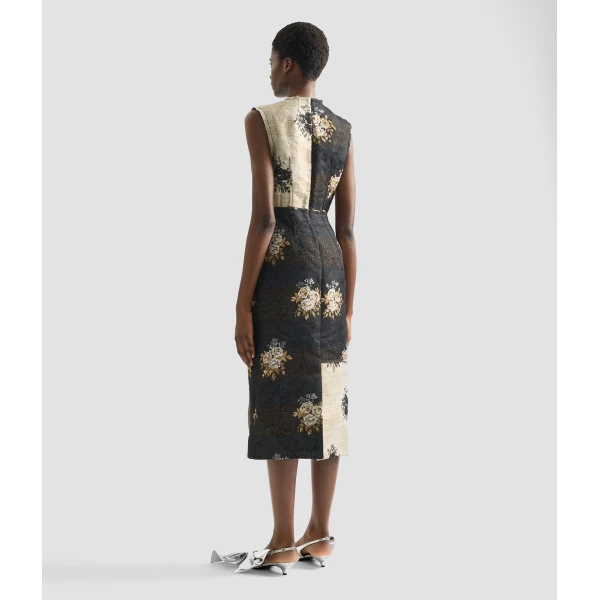 Erdem Floral Jacquard Sleeveless Midi Dress - Dresses - British Romantic Luxury at Luxury Shoes 